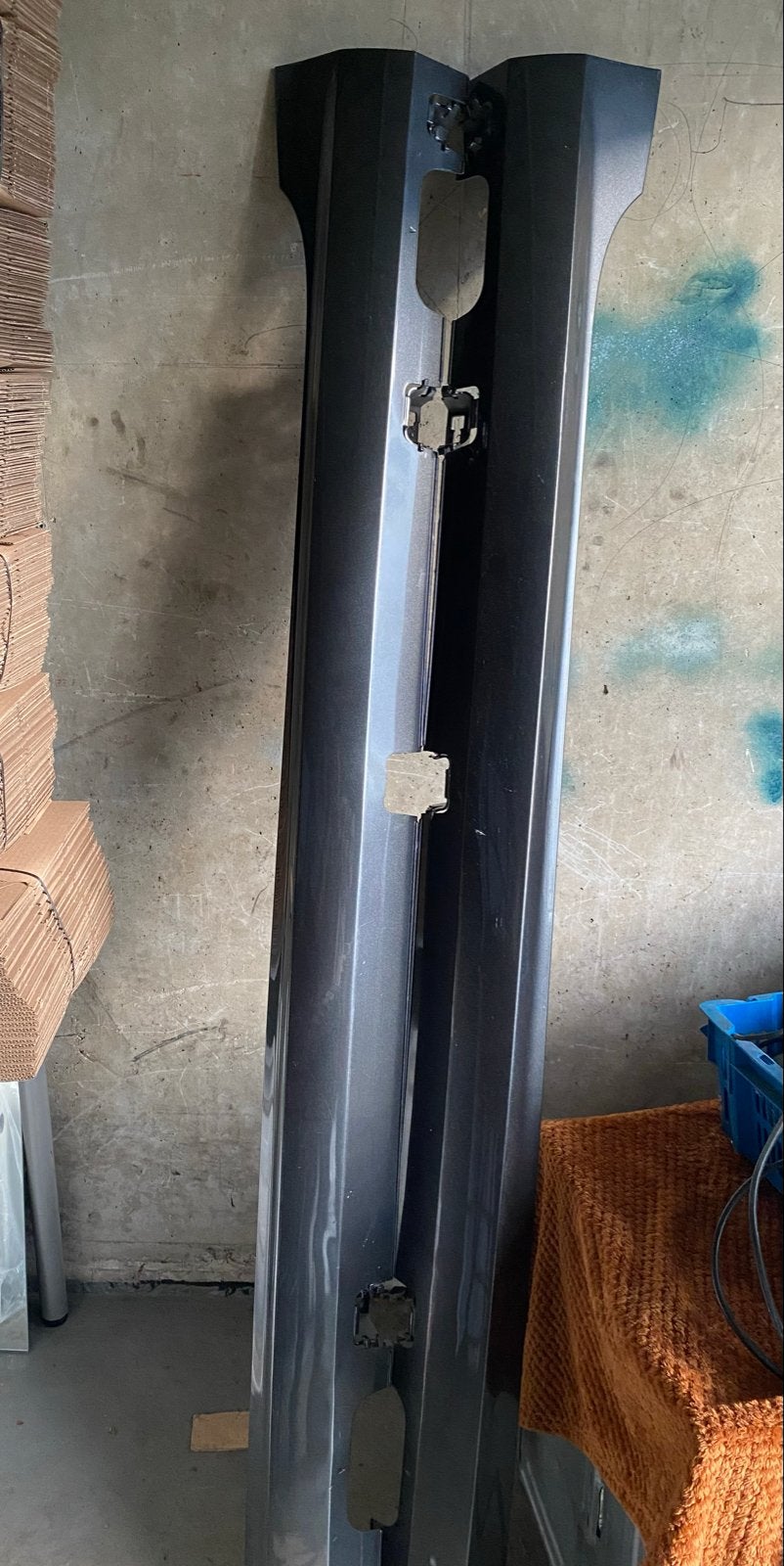 Ford Fiesta MK7 2x Sideskirt Dorpel Antraciet Grijs, Gebruikt, Voor, Ophalen of Verzenden, Ford