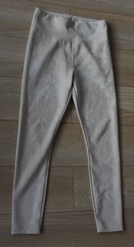 Beige suède-look legging - Maat 40, Maat 38/40 (M), Beige, Ophalen of Verzenden, Zo goed als nieuw