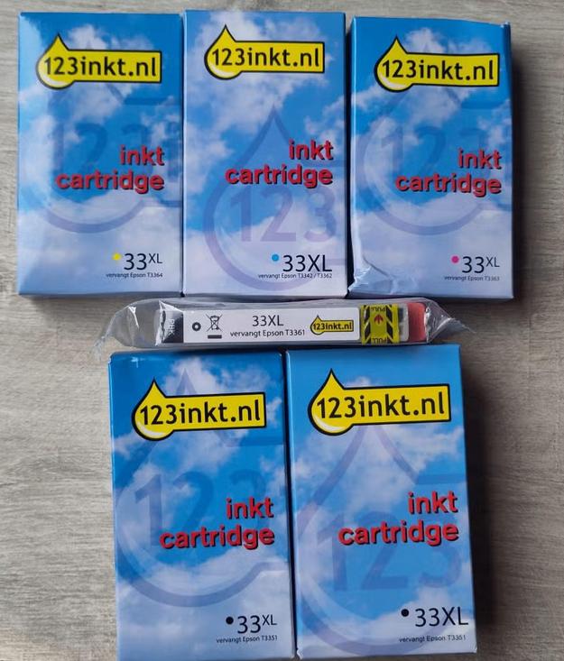 Epson 33XL 123inkt-huismerk inktpatronen voor Epson printer, Ophalen of Verzenden, Nieuw, Cartridge, 123inkt huismerk