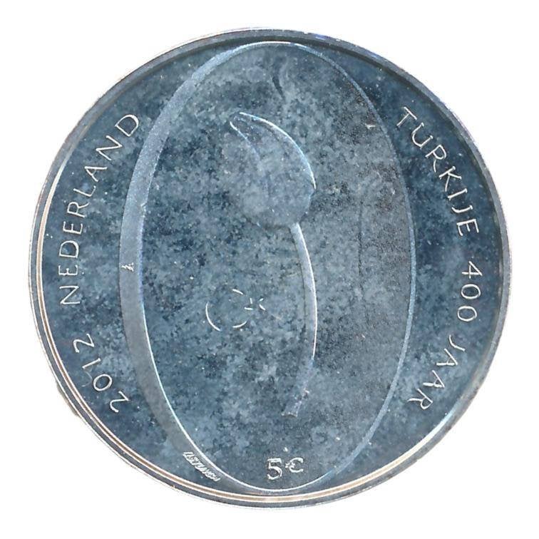Nederland 5 Euro 2012 – Turkije 400 jaar handelsbetrekkingen, Postzegels en Munten, Munten | Nederland, Ophalen of Verzenden, Koningin Beatrix