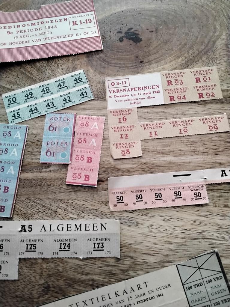 Zeldzame distributiebonnen uit de Tweede Wereldoorlog, Verzamelen, Ophalen of Verzenden