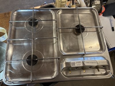 Gasstel 3 pits thermisch beveiligd, Niet ingevuld, Gebruikt, Niet ingevuld, Niet ingevuld