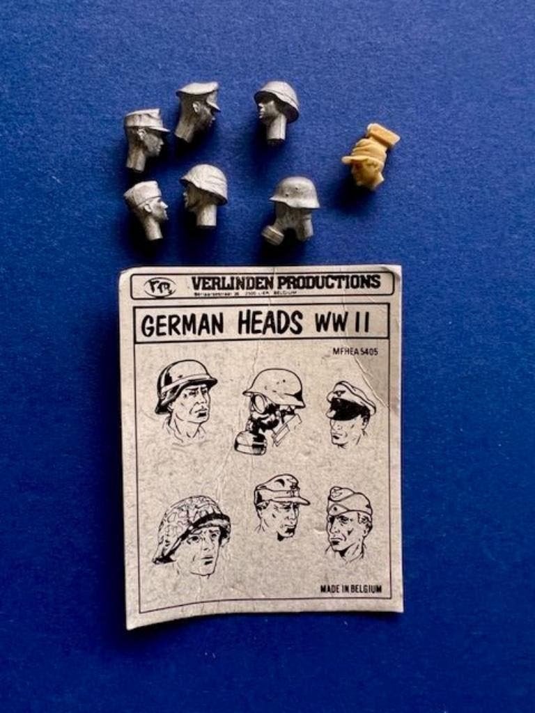 Verlinden	MFHEA5405	German heads ww2	1/35	metal, Verzenden, Nieuw, 1:35 tot 1:50