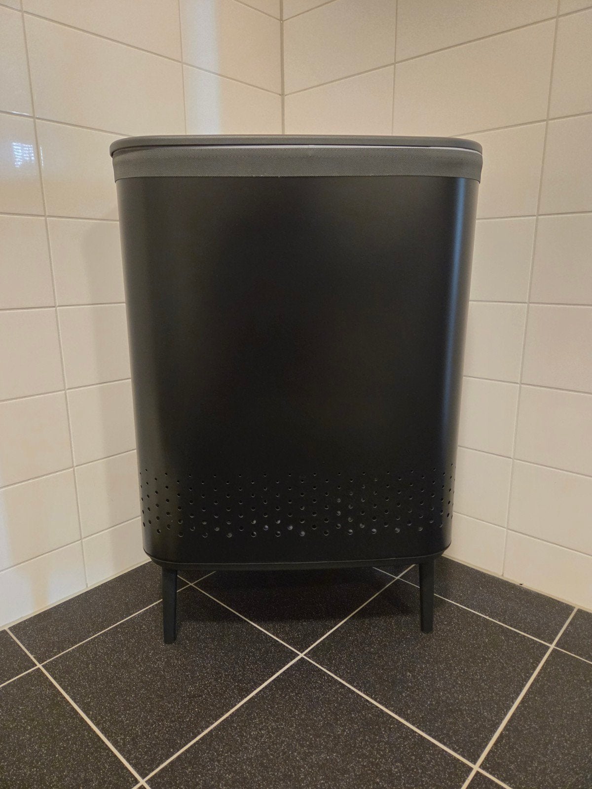 Brabantia Bo hi wasmand wasbox matt zwart black 2x 45L, Ophalen, Zo goed als nieuw, Zwart