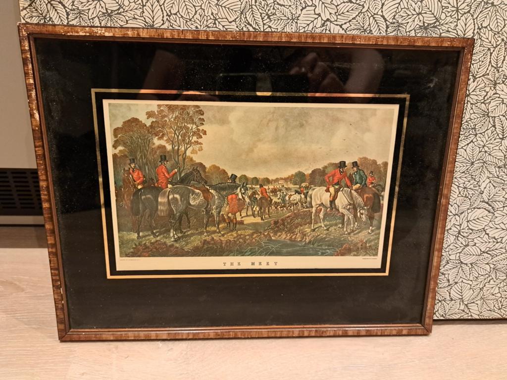 Vintage Schilderij: Jachtscène 'The Meet', Ophalen