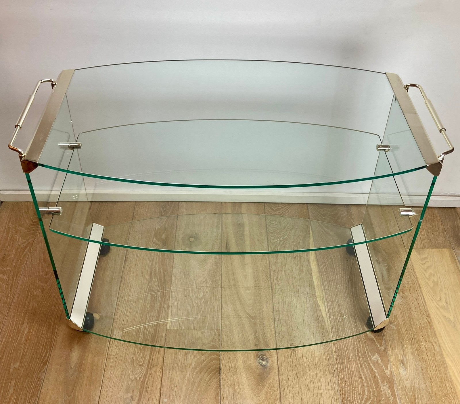 Serveerwagen/audiomeubel/bijzettafel Gallotti & Radice, Huis en Inrichting, Ophalen, Gebruikt, 50 tot 100 cm, Glas