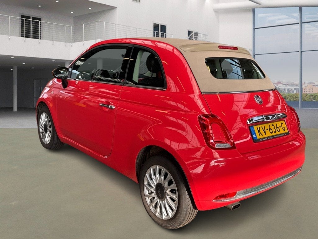 Fiat 500 Cabriolet Automaat 0.9 TwinAir Turbo Lounge, Leder,, Auto's, Gebruikt, Cabriolet, Bedrijf, 26 km/l