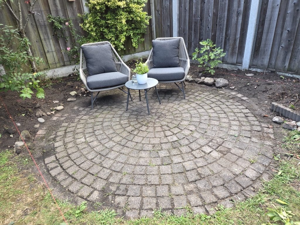 Gratis: Complete set stenen voor ronde terrasbestrating, Ophalen, Gebruikt, Klinkers, 5 tot 10 m²