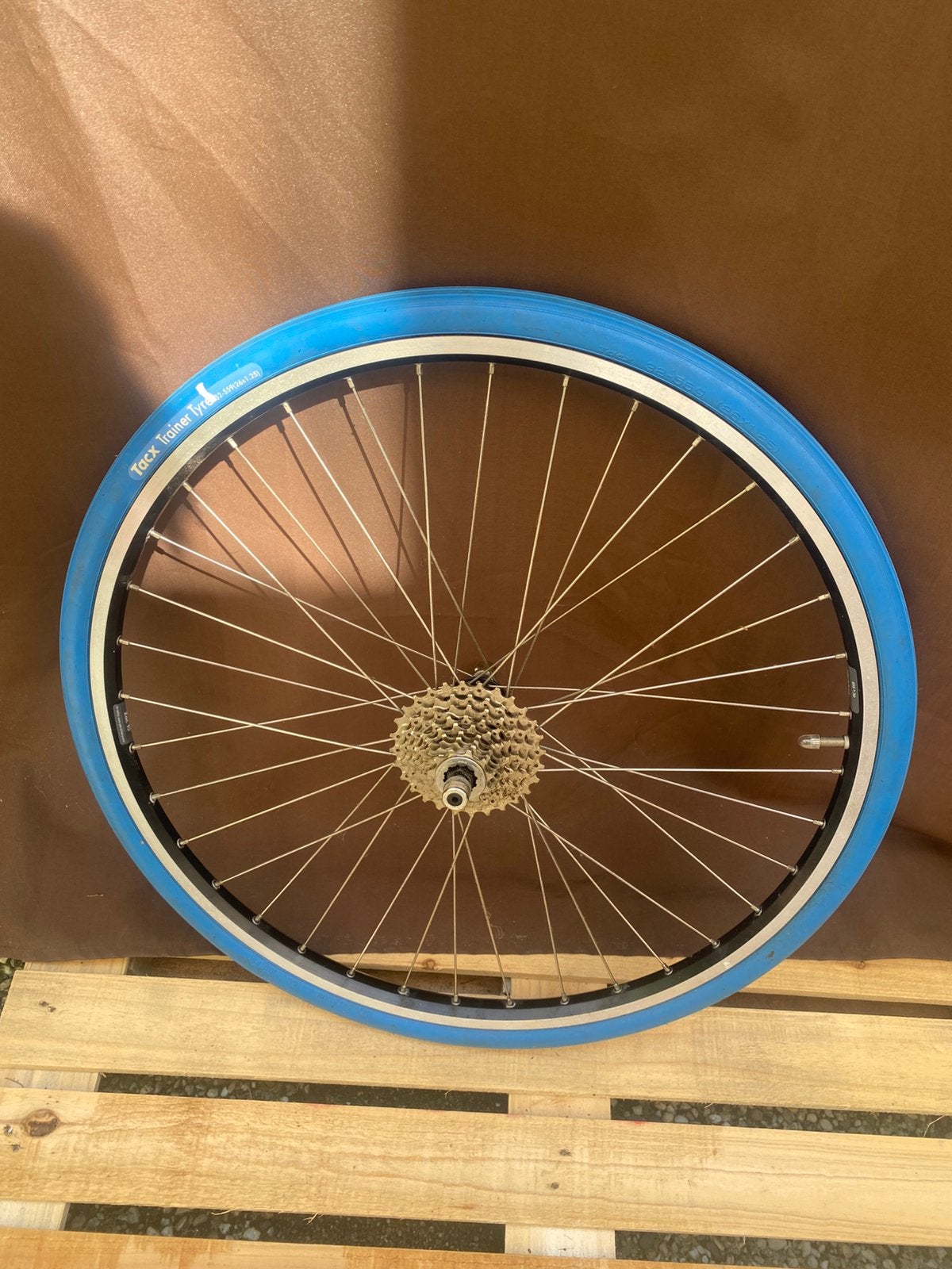 Shimano Deore Reyde 19C x 599 Zac 19 Tacx Trainer achterwiel, Fietsen en Brommers, Fietsonderdelen, Ophalen of Verzenden, Zo goed als nieuw