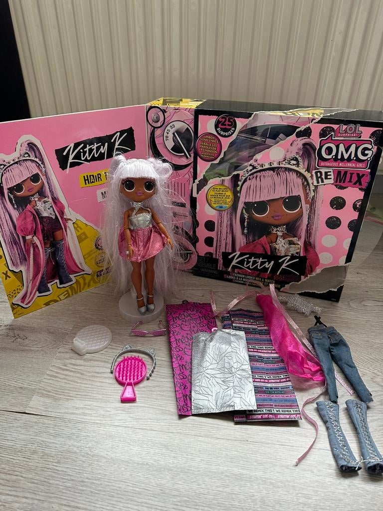 Lol surprise omg remix kitty k, Ophalen of Verzenden, Zo goed als nieuw, Overige typen