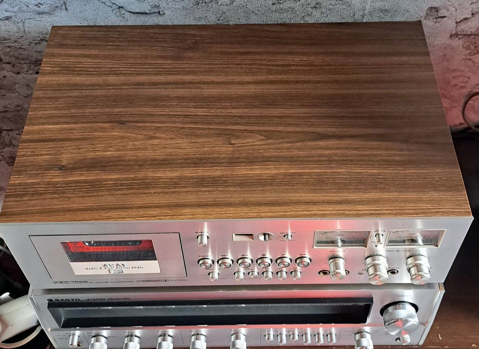 Akai GXC-760D Cassettedeck - Vintage Hifi, Audio, Tv en Foto, Cassettedecks, Ophalen of Verzenden, Enkel, Akai, Tiptoetsen