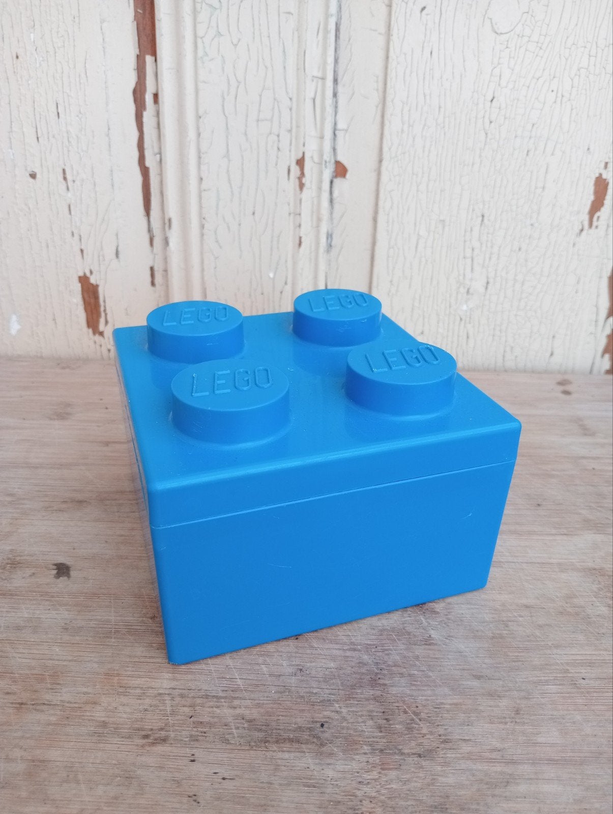 LEGO opbergdoos blauw - 2x2 noppen, Ophalen of Verzenden, Gebruikt, Overige merken