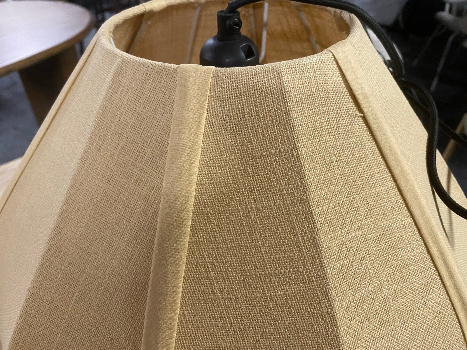 Mooie beige stoffen hanglamp - 43cm, Ophalen, Textiel, C, Nieuw