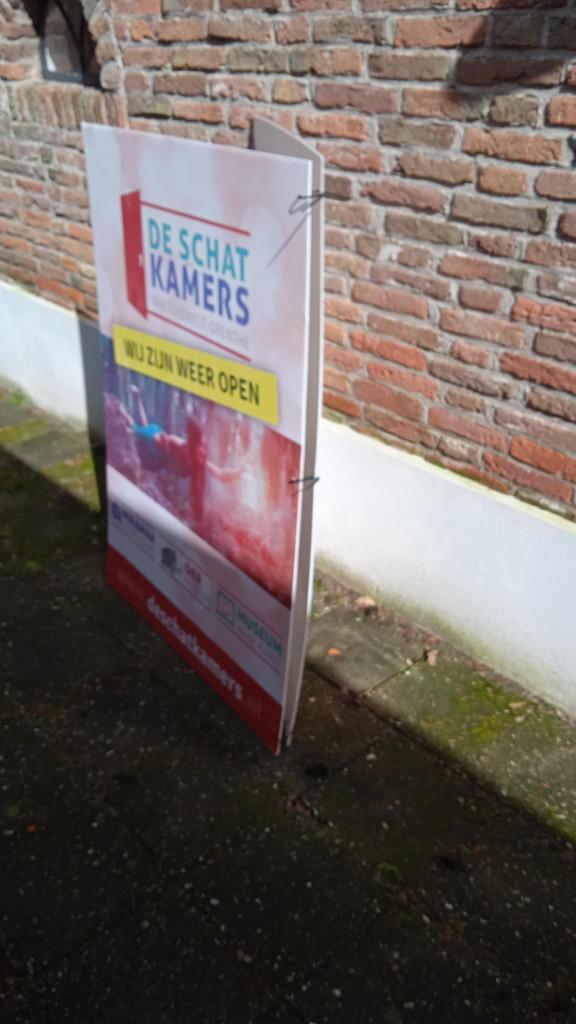 sandwichborden, Ophalen, Gebruikt, Reclamebord