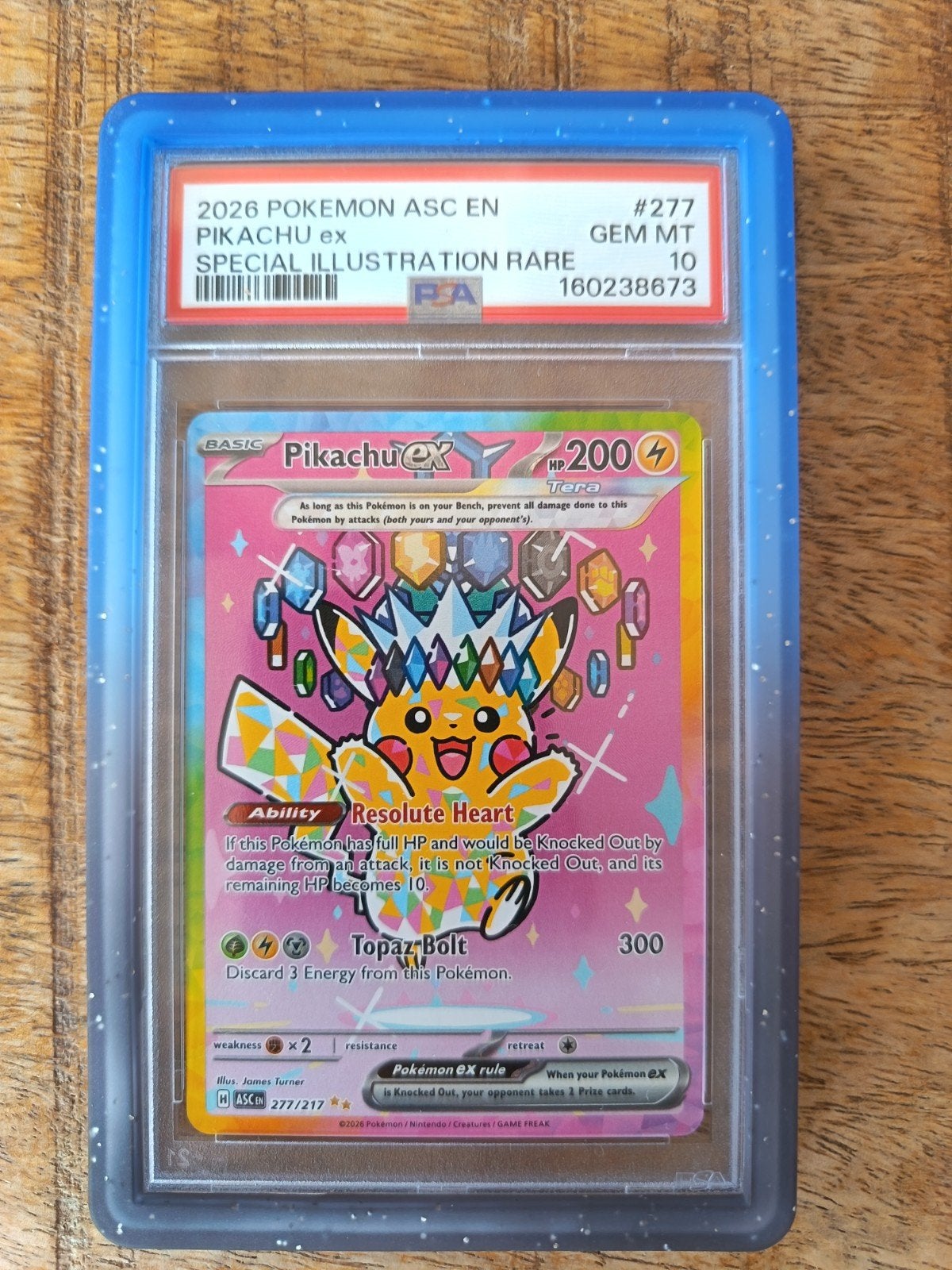 Pokémon Pikachu ex kaart PSA 10 #277, Ophalen of Verzenden, Nieuw, Losse kaart, Foil