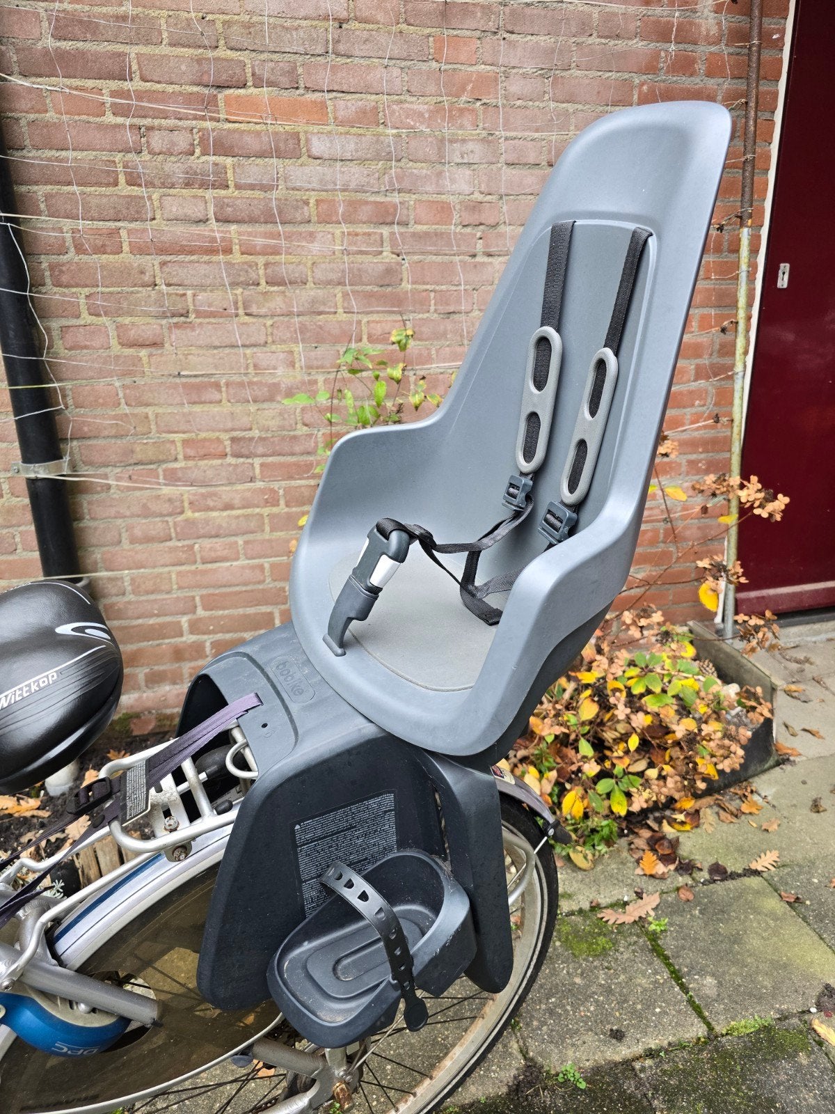 Bobike fietsstoeltje - amper gebruikt, Ophalen, Achterzitje, Voetsteuntjes, 9 t/m 18 kg