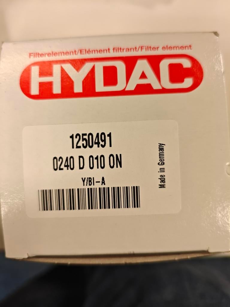 HYDAC Filterelement 1250491 0240 D 010 ON Y/BI-A, Ophalen of Verzenden