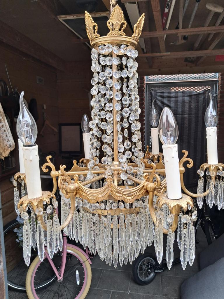 Vintage kristallen lampen, Huis en Inrichting, Lampen | Kroonluchters, Ophalen of Verzenden