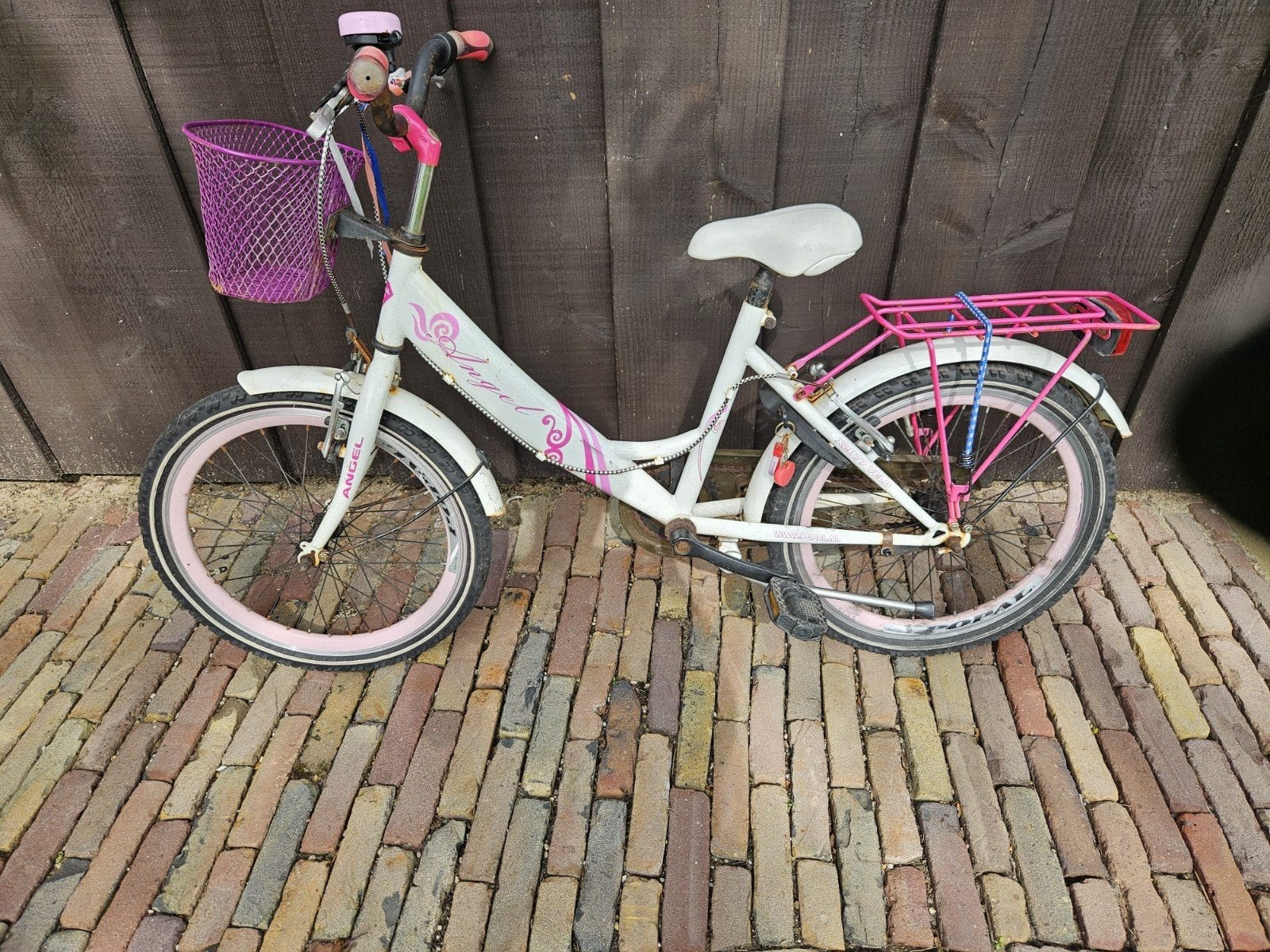 Popal Angel meisjesfiets 20 inch (incl. mandje), Ophalen, Gebruikt, 20 inch, Handrem