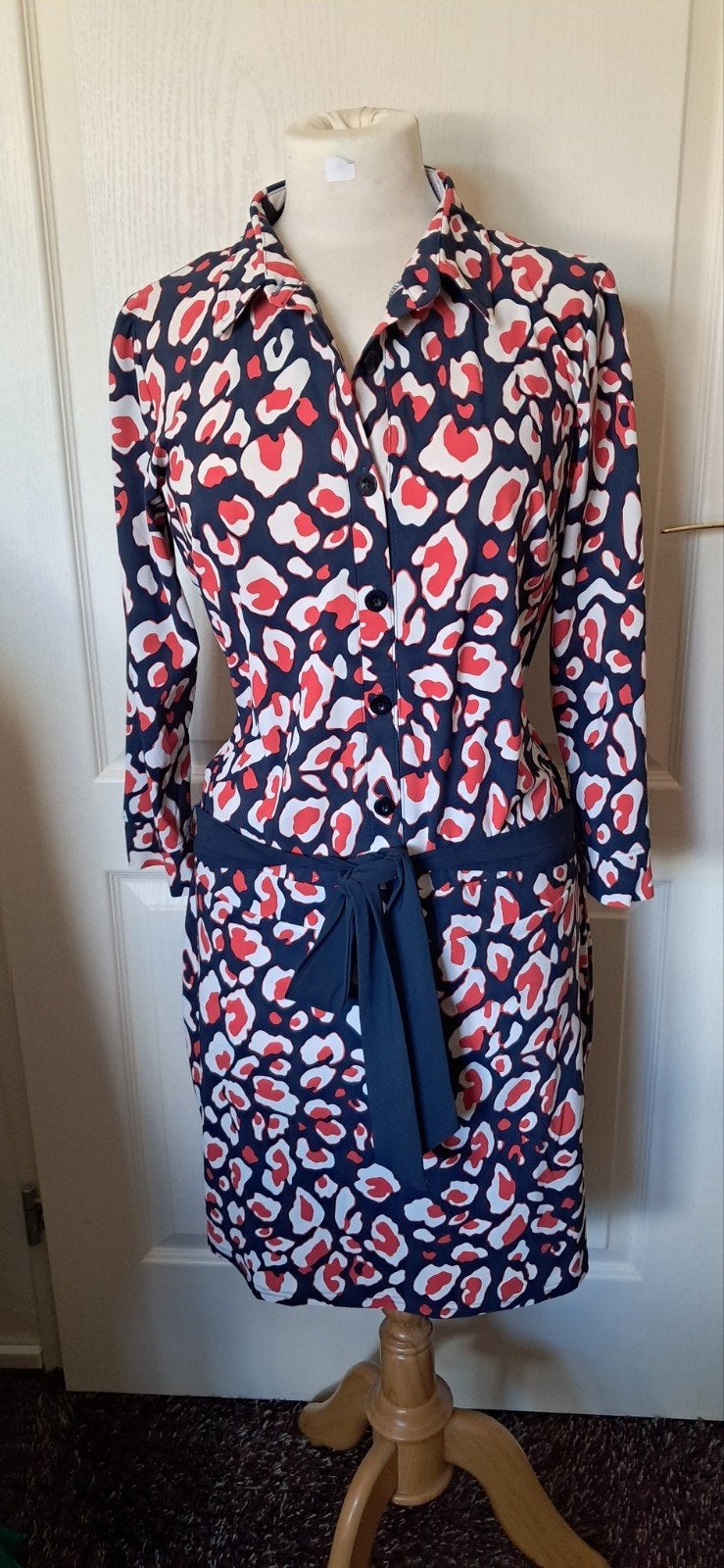 Travelstof jurk van Studio Anneloes, Maat 38/40 (M), Blauw, Ophalen of Verzenden, Knielengte