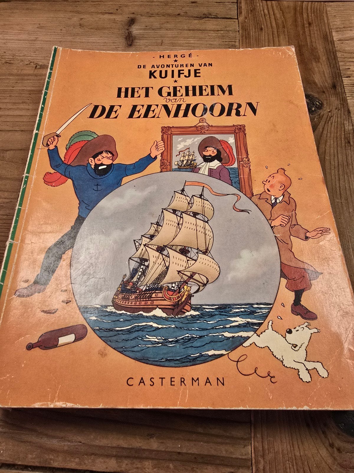 Kuifje: Het Geheim van de Eenhoorn (Casterman 1951), Boeken, Eén stripboek, Ophalen of Verzenden, Gelezen, Hergé