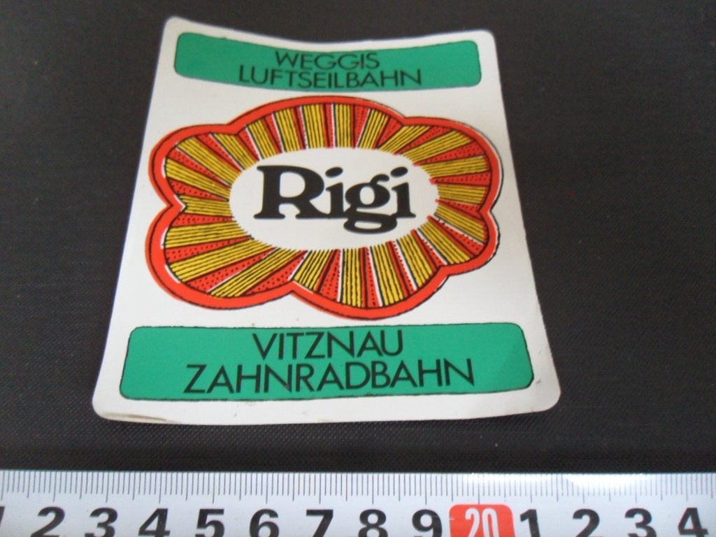 sticker RIGI weggis luftseilbahn vitznau zahnradbahn, Ophalen of Verzenden, Zo goed als nieuw