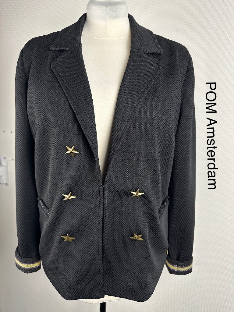 POM Amsterdam Blazer  (mt: 42) 21,6/9539, Kleding | Dames, Jasjes, Kostuums en Pakken, Zo goed als nieuw, Maat 42/44 (L), Zwart
