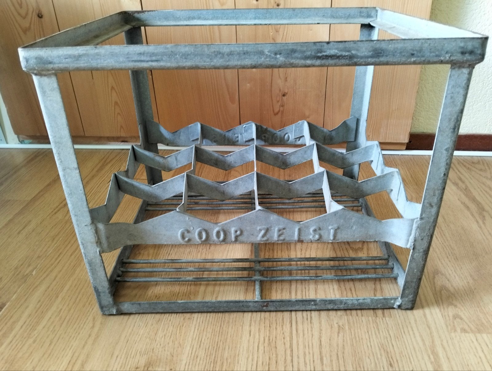 Vintage Coop Zeist melkflessenrek - Authentiek en decoratief, Antiek en Kunst, Ophalen