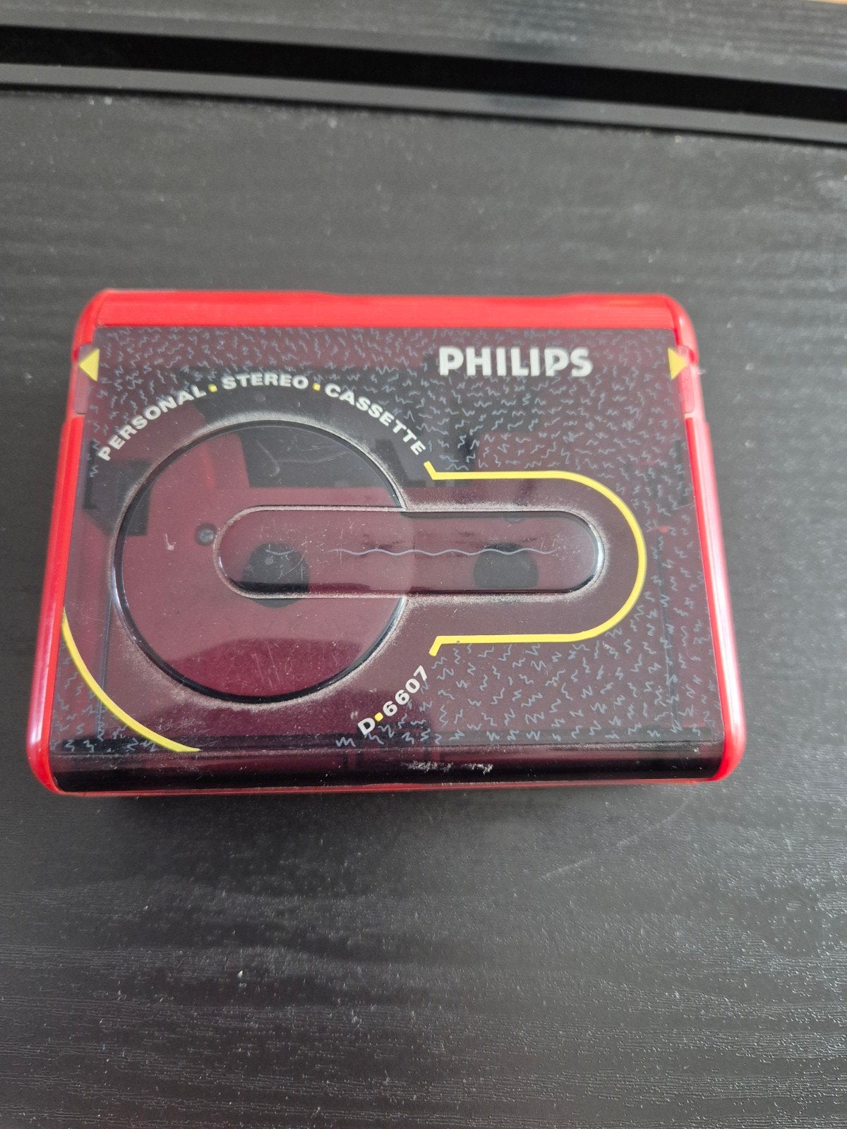 Philips D-6607 Personal Stereo Cassette Walkman Rood, Ophalen of Verzenden, Walkman