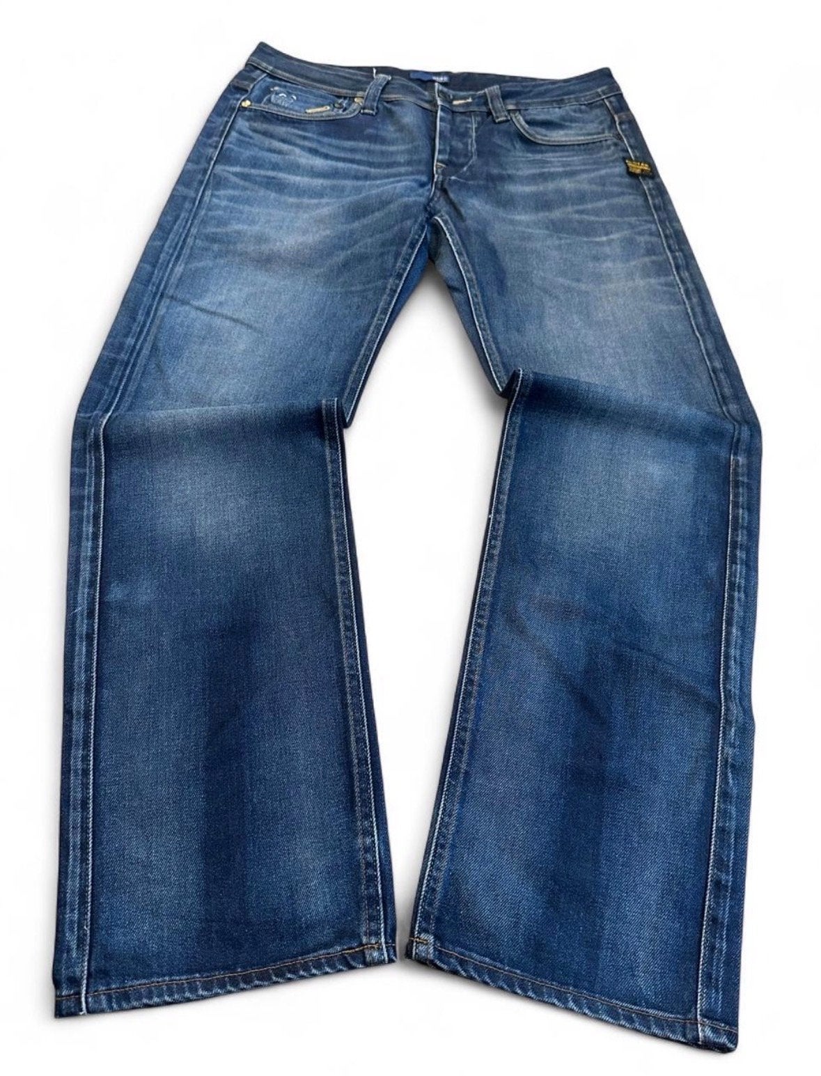 G-Star RAW Attacc Low Straight Jeans W32 L31 Faded Denim, Ophalen of Verzenden, Gedragen, Blauw, W32 (confectie 46) of kleiner