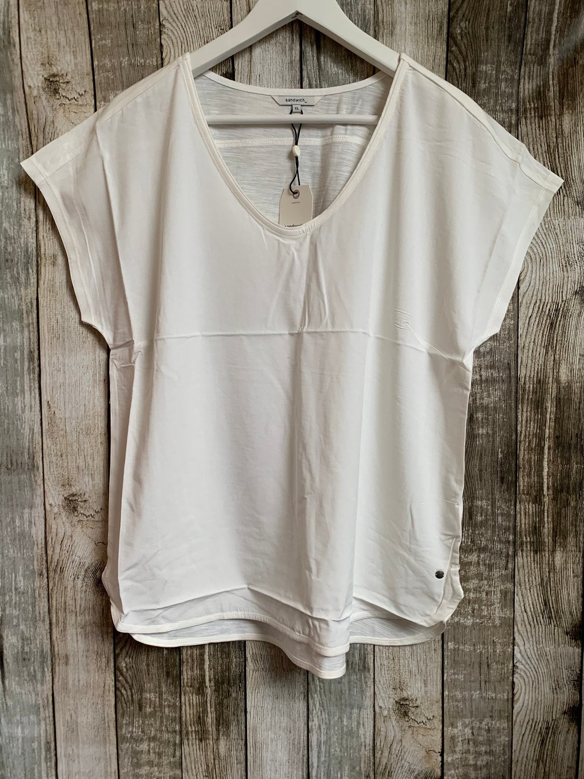 Sandwich super leuk nieuw ecru shirt (Maat XL), Verzenden, Wit, Maat 46/48 (XL) of groter, Nieuw