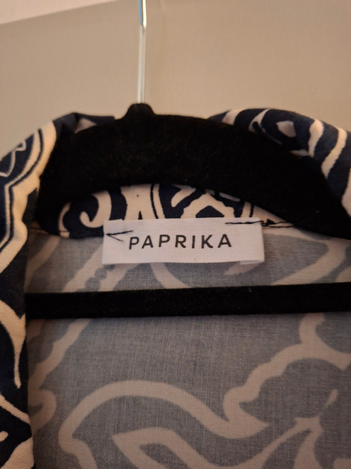 Paprika maxi jurk met print, maat 46/48 (XL), Blauw, Maat 46/48 (XL) of groter, Ophalen of Verzenden, Zo goed als nieuw
