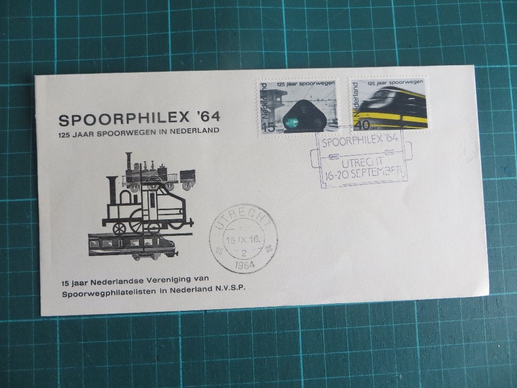 Envelop Spoorphilex 1964, Ophalen of Verzenden, Envelop
