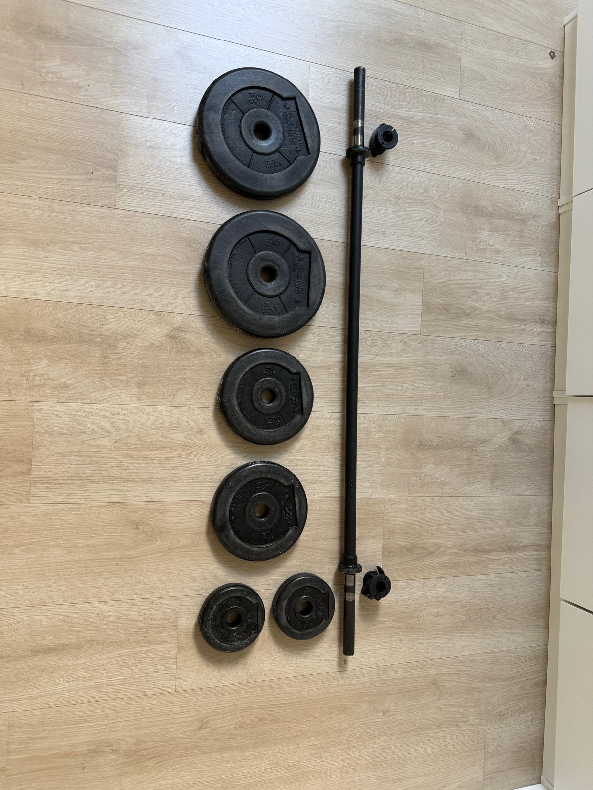 Body Pump barbell met schijven, Ophalen, Gebruikt, Armen, Halterset