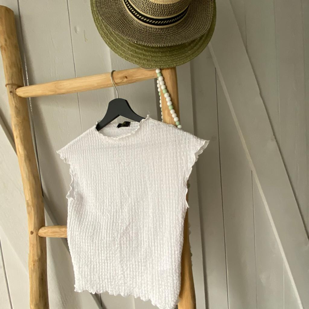 Witte blouse/top/truitje Seven Sisters XXS korte mouw, Wit, Nieuw, Ophalen of Verzenden, Korte mouw
