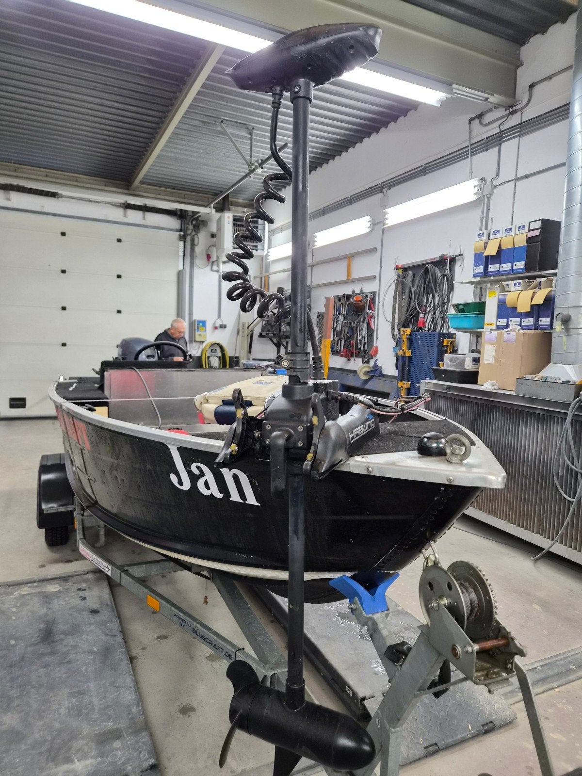 Haswing 12V 55lb Fronttroller Elektrische Buitenboordmotor, Ophalen, Gebruikt