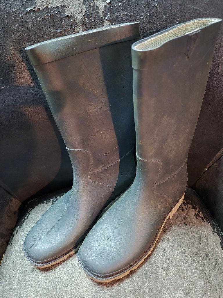 Donkergrijze Dunlop regenlaarzen  Maat 35, Ophalen, Gebruikt, Regenlaarzen, Kinderen