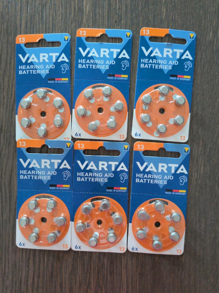 Varta gehoorapparaat batterijen type 13 (PR48) - 6x6 stuks, Ophalen of Verzenden, Nieuw
