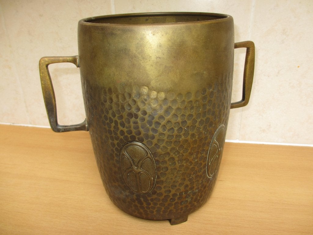 Antieke Jugendstil WMF Champagnekoeler ijs emmer Messing, Ophalen of Verzenden