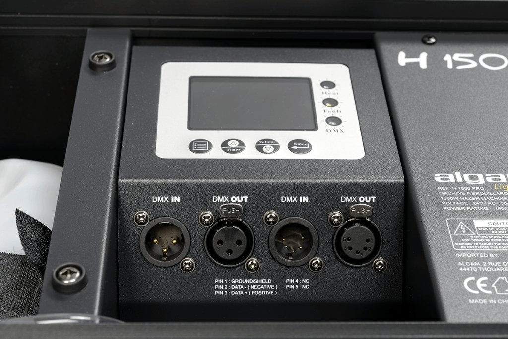 ALGAM LIGHTING - H1500-PRO Hazer, Geluidgestuurd, Nieuw, Ophalen of Verzenden, .