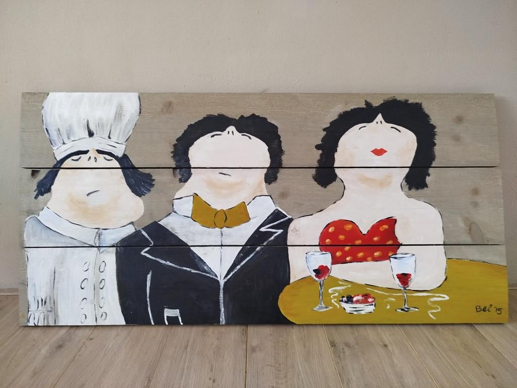 Schilderij op stijger Hout van acrylverf, Ophalen