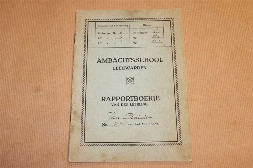 Rapportboekje Ambachtsschool Leeuwarden 1934 !!, Boeken, Ophalen of Verzenden, Zo goed als nieuw