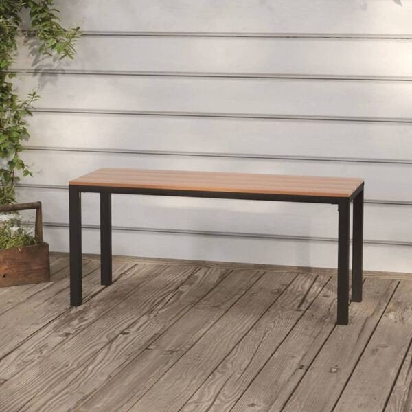 Tuinbank 110 cm staal en HKC bruin en zwart nieuw in doos, Ophalen of Verzenden, Nieuw