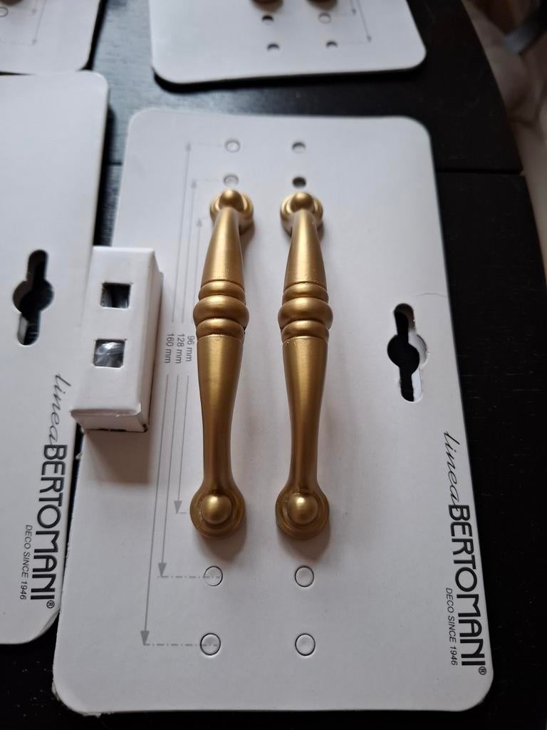 Gouden deurgrepen en knoppen - Linea Bertomani, Ophalen of Verzenden, Nieuw, Overige materialen, Klink of Kruk