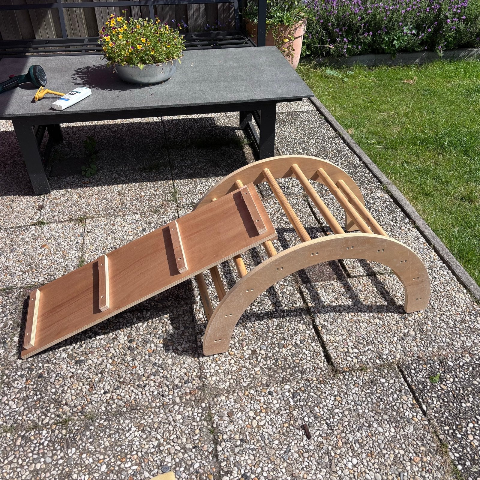 Houten klimrek, Ophalen, Gebruikt
