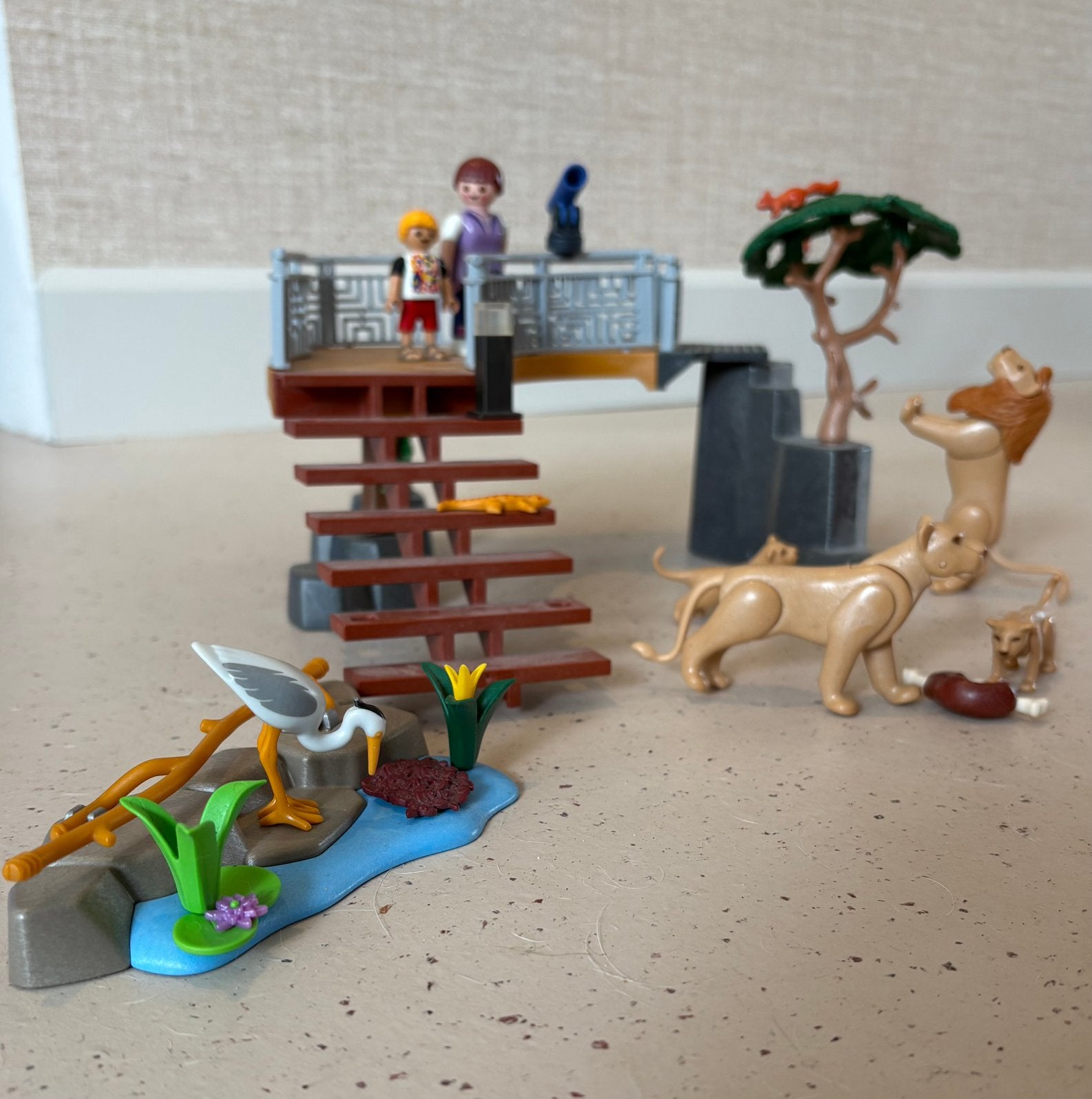 70343 Playmobil leeuwen buitenverblijf, Ophalen of Verzenden, Gebruikt