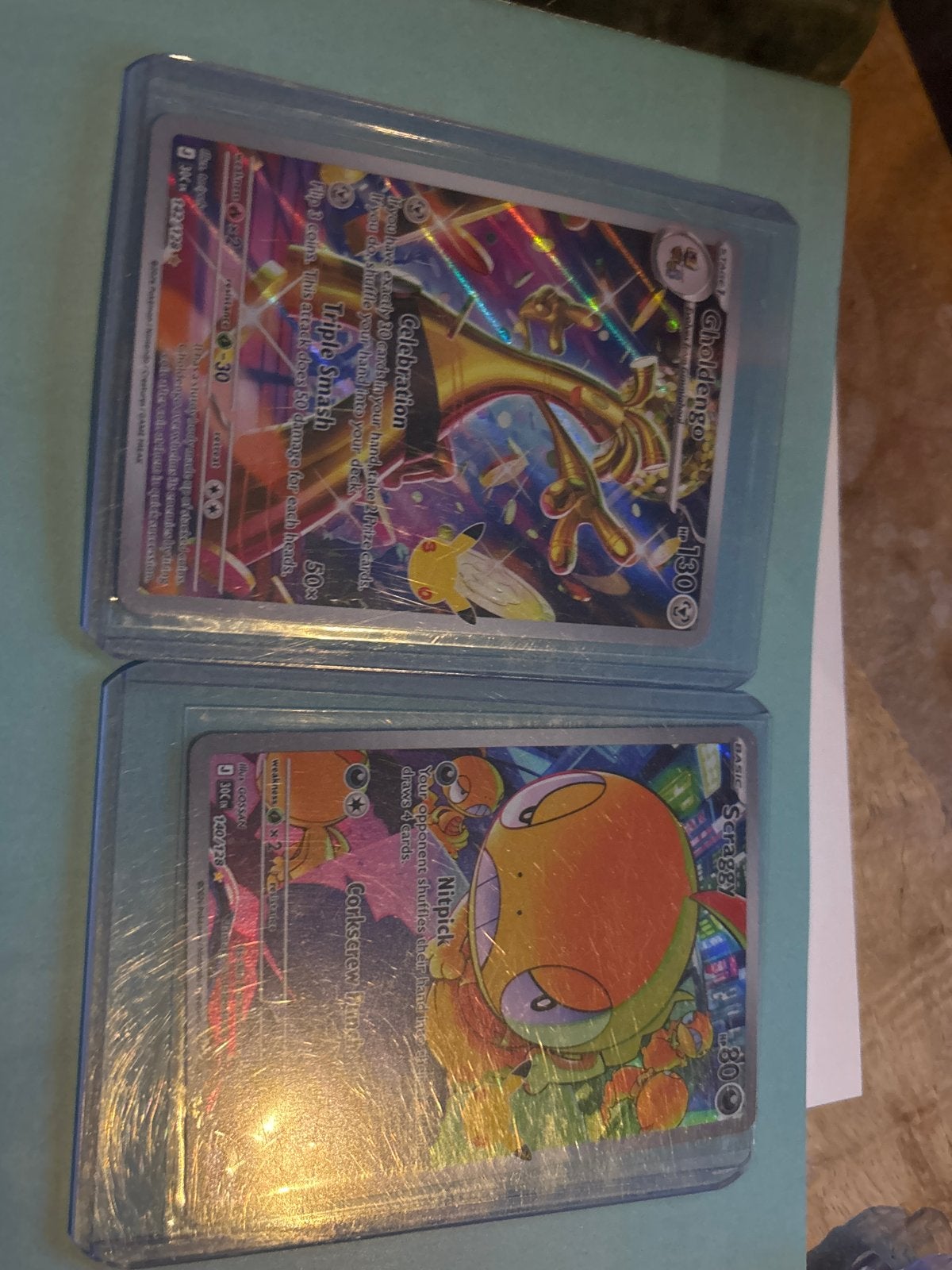 Gholdengo & Scraggy Pokemon Kaarten - Nieuwstaat, Ophalen of Verzenden, Nieuw, Meerdere kaarten