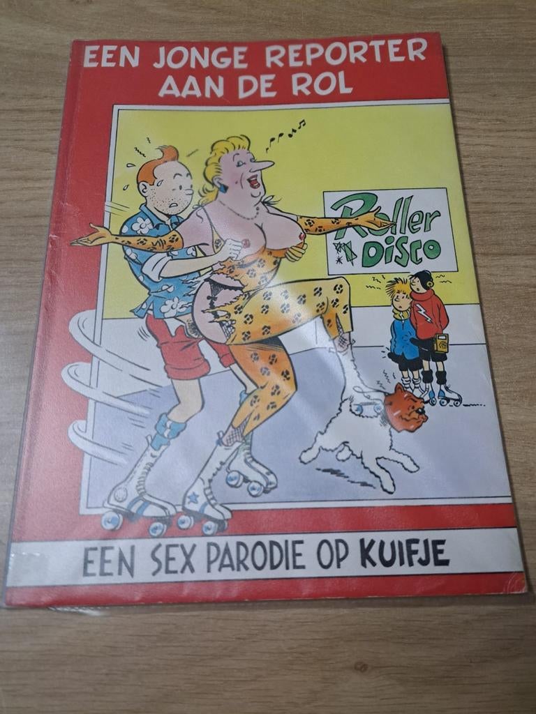 Kuifje parodie - een jonge reporter aan de rol ( 1982 ), Boeken, Stripboeken, Eén stripboek, Ophalen, Gelezen