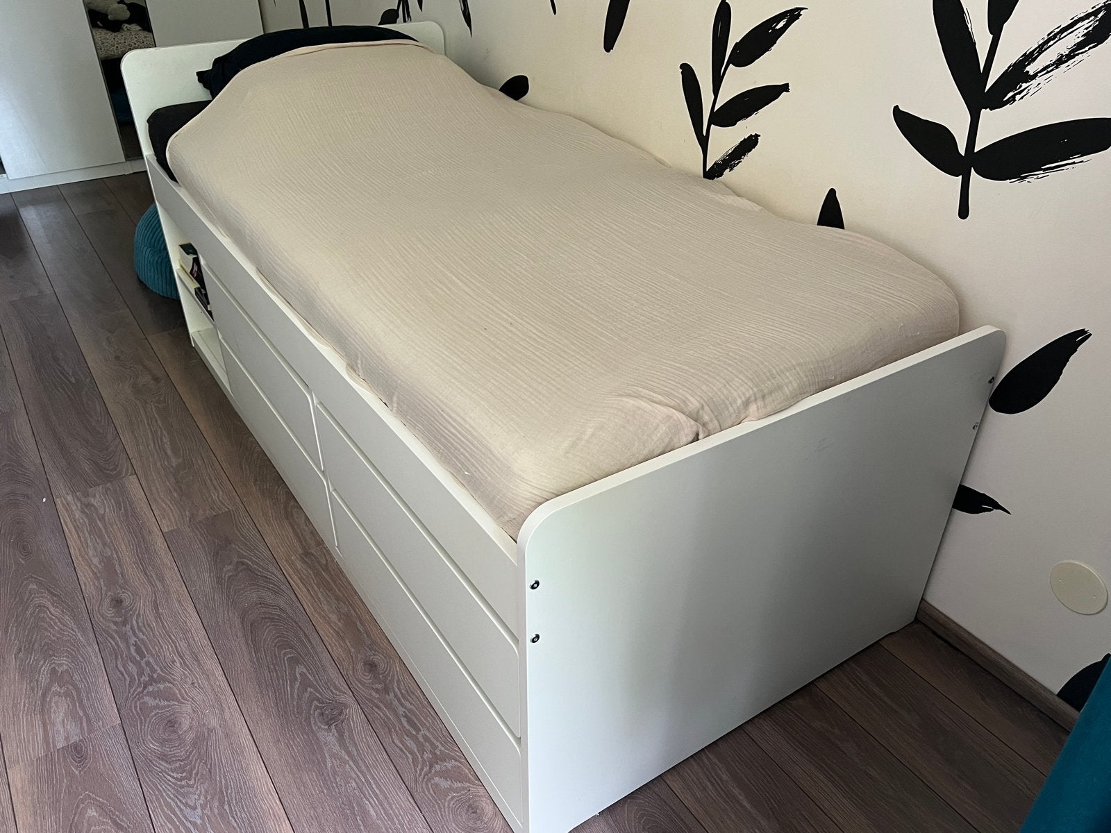 IKEA Släkt eenpersoonsbed 90x200 cm met lades, Ophalen, Gebruikt, 90 cm, Eenpersoons