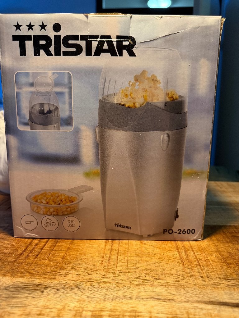 Tristar Popcornmachine PO-2600 + 5 popcornbakjes – Nieuw, Ophalen, Overige typen, Overige materialen, Overige merken